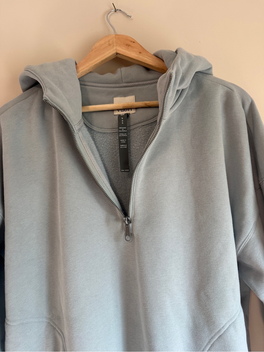 Vuori Restore Relaxed Half Zip Hoodie – Blue Haze – Size Large - Picture 6 of 9